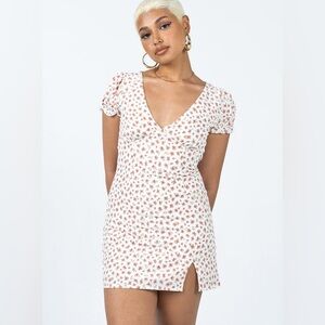 Polly Kacey Mini Dress White Floral